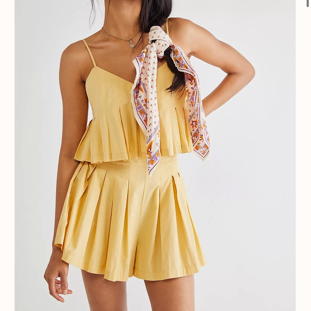 Miki Free People Crop Set in Ginger Sugar